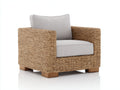 Fauteuil en rotin-Rotin-Bois-Tissu-118 x 86 x 73 cm-Beige-Marron clair-Style naturel