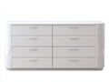 Commode-MDF-Métal-168 x 46 x 82 cm-Blanc-Argenté-Style contemporain