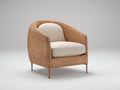 Fauteuil en rotin-Rotin-Métal-Tissu-109 x 78 x 76 cm-Beige-Marron clair-Style naturel