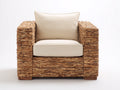 Fauteuil en rotin-Rotin-tissu-104 x 88 x 82 cm-Beige-Naturel-Style bohème