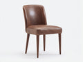 Chaise de salle à manger - similicuir - 52x49x88 cm - marron foncé - style contemporain