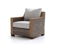 Fauteuil en rotin-Rotin-Bois-Tissu-112 x 81 x 77 cm-Gris clair-Marron-Style naturel