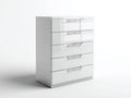 Commode-MDF-Métal-92 x 42 x 112 cm-Blanc-Argenté-Style moderne