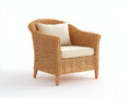 Fauteuil en rotin-rotin-bois-tissu-96x82x78 cm-naturel-beige-style naturel