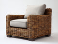 Fauteuil en rotin-Rotin-Bois-Tissu-114 x 86 x 77 cm-Beige-Marron-Style naturel